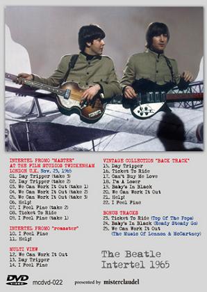 The Beatles Intertel 1965 DVD back - Misterclaudel Label