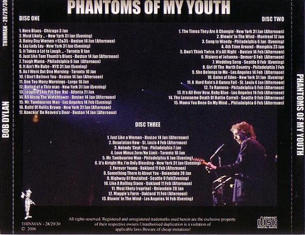 Bob Dylan Phantoms Of My Youth back Thinman Label