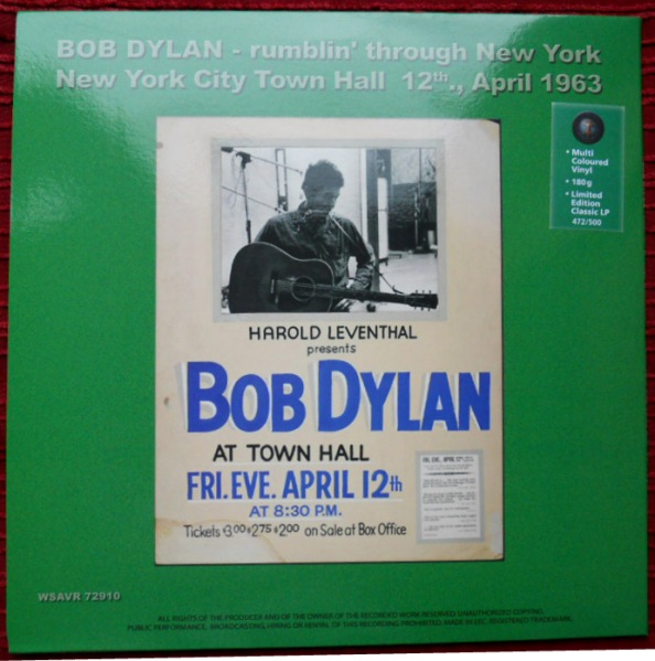 Bob Dylan rumblin' through New York 2LP (back cover) - Whispering Soul Label