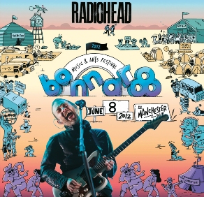 Radiohead Bonaroo 2012 - Godfather Records Label