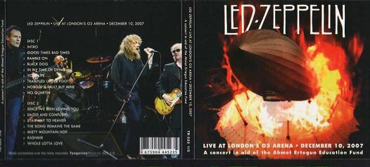 Led Zeppelin Live At 02 Arena, London December 10, 2007 Tangerine Records