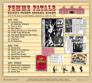 Led Zeppelin Femme Fatale (back) - Wendy Records Label