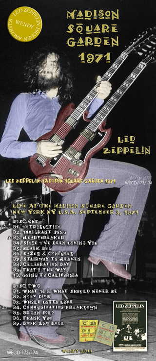 Led Zeppelin Madison Square Garden 1971 - Wendy Records Label