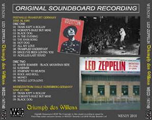 Led Zeppelin Triumph des Willens (back) Wendy Records Label