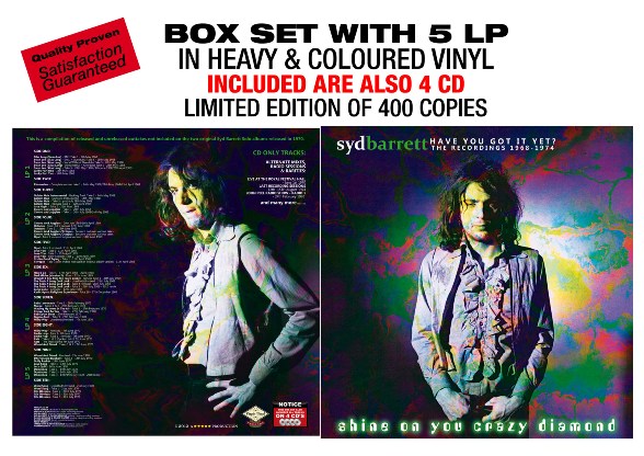 Syd Barrett Shine On You Crazy Diamond 5LP/4CD Box Set