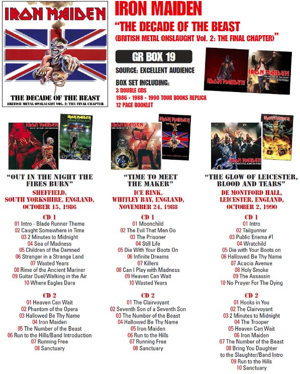 Iron Maiden Decade Of The Beast Box Set - The Godfather Records Label