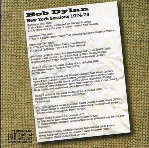 Bob Dylan 1974-75 New York Sessions Raz Records Label 