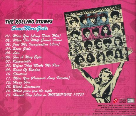 The Rolling Stones Some More Girls (back cover) SODD Label