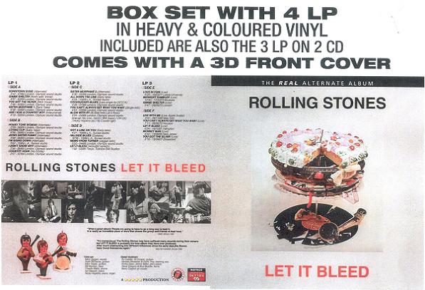 The Rolling Stones The Real Let It Bleed Outtakes LP Set - Red Tongue Records Label