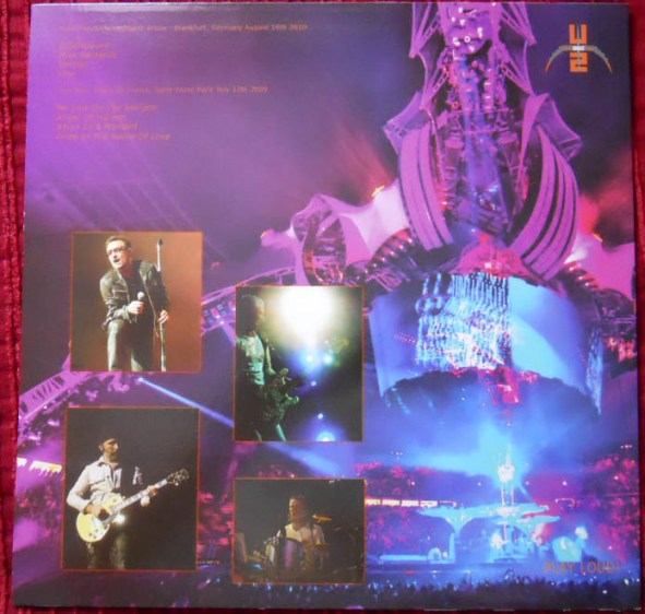 U2 360 Tour 2LP (back cover) - Whispering Soul Label