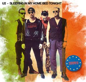 U2 Sleeping In My Home Bed White Flag Label