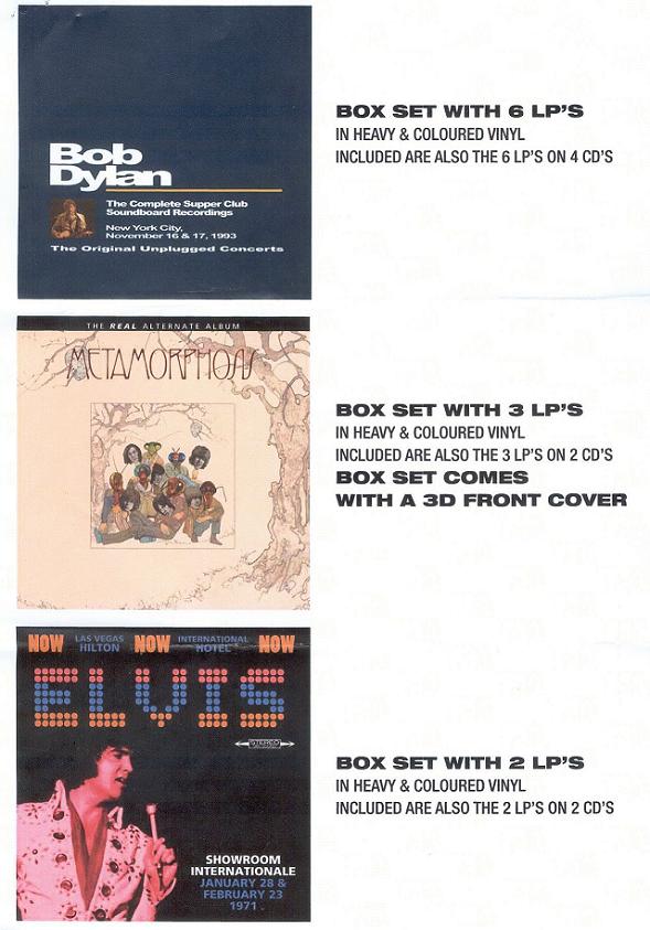 September 2010 LP/CD Box Sets from Wonderland Records