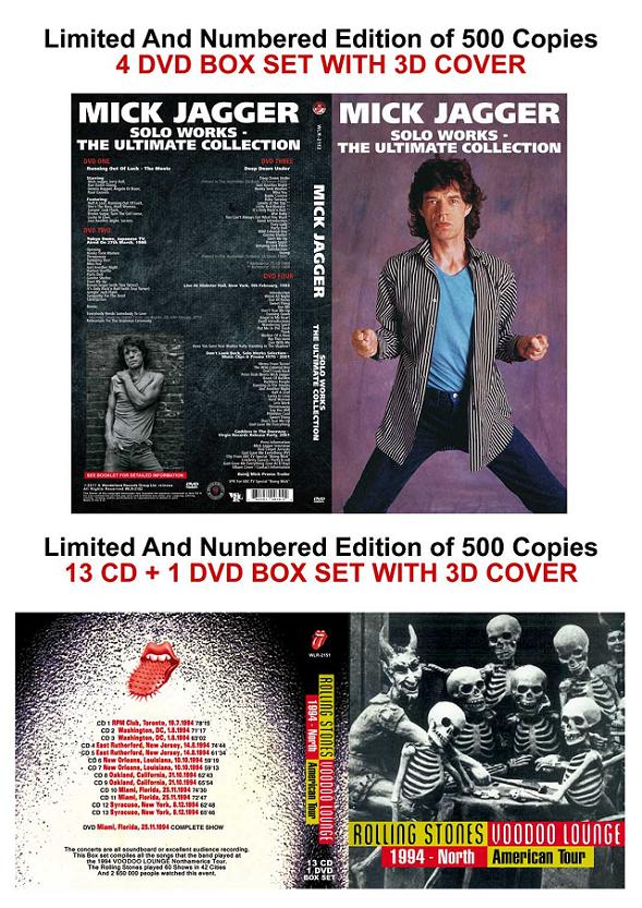 Mick Jagger and Rolling Stones Box Sets - Wonderland Records Label
